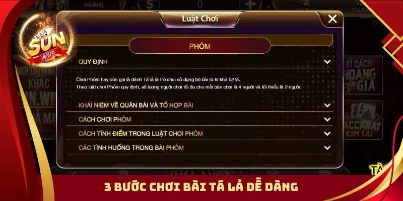 3 bước chơi bài Tá Lả dễ dàng