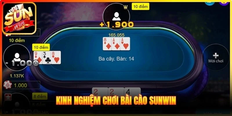 Kinh nghiệm chơi bài Cào Sunwin