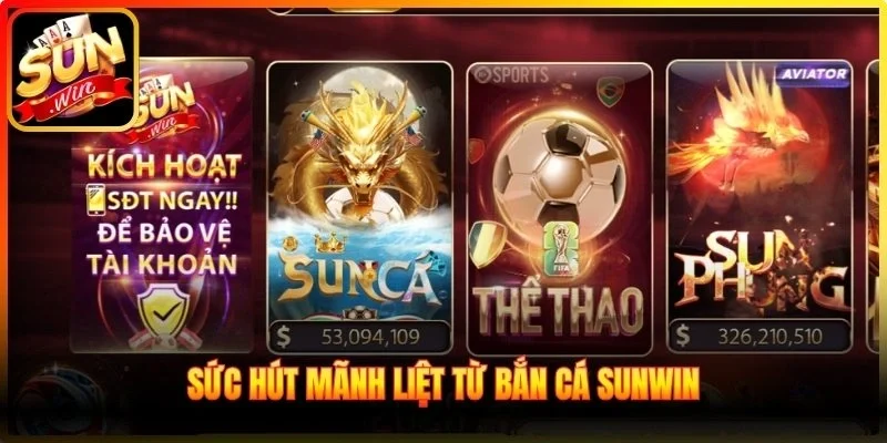 Sức hút mãnh liệt từ Bắn cá Sunwin