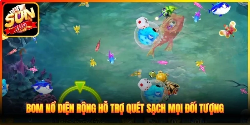 Bom nổ diện rộng hỗ trợ quét sạch mọi đối tượng