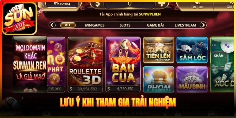 Lưu ý khi tham gia trải nghiệm