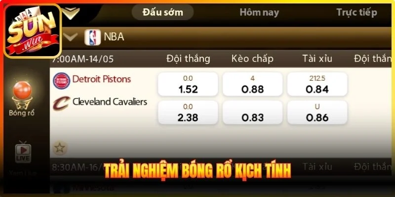 Trải nghiệm bóng rổ kịch tính
